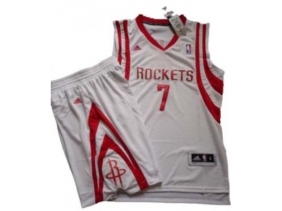 NBA Houston Rockets #7 Jeremy Lin white[Revolution 30 Swingman]& Shorts Suit